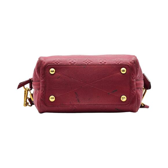 Louis Vuitton Speedy Bandouliere 25 Empreinte Leather Shoulder Bag Burgundy - Picture 5 of 11